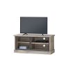 Meuble TV 120 cm CLEMENCE avec 1 porte coulissante et 2 niches
