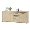 Buffet 220 cm THEMIS en décor chêne ivoire