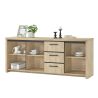 Buffet 220 cm THEMIS en décor chêne ivoire