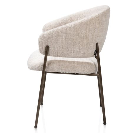 Gavin, chaise à accoudoirs - steelbrown - ressorts ensachés - tissu Luton - Henders and Hazel