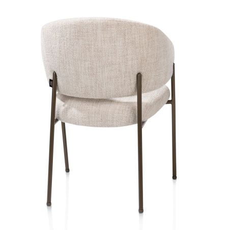 Gavin, chaise à accoudoirs - steelbrown - ressorts ensachés - tissu Luton - Henders and Hazel