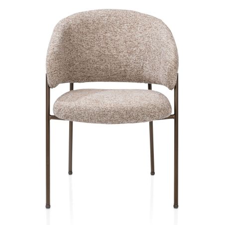 Gavin, chaise à accoudoirs - steelbrown - ressorts ensachés - tissu Luton - Henders and Hazel