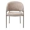 Gavin, chaise à accoudoirs - steelbrown - ressorts ensachés - tissu Luton - Henders and Hazel