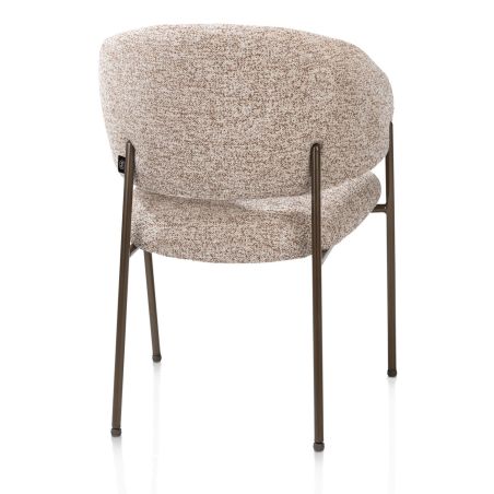 Gavin, chaise à accoudoirs - steelbrown - ressorts ensachés - tissu Luton - Henders and Hazel