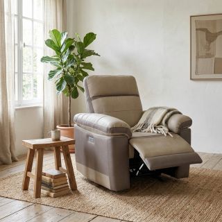 Fauteuil relax électrique SUSY en tissu bicolore avec port USB