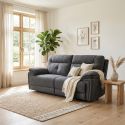 Canapé 3 places BOOM en tissu avec 2 relax électriques
