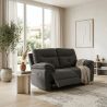 Canapé 2 places BOOM en tissu avec 2 relax manuels