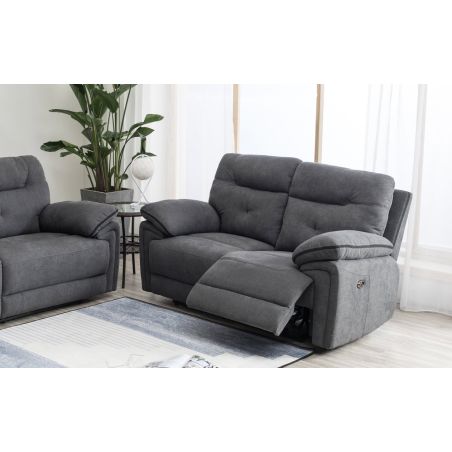 Canapé 2 places BOOM en tissu avec 2 relax manuels