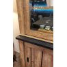 Vaisselier ELIOTT de style industriel avec 4 portes coulissantes et éclairage led