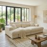Canapé lounge DOUDOU CONFORT en tissu velours cotelé - profondeur 170 cm