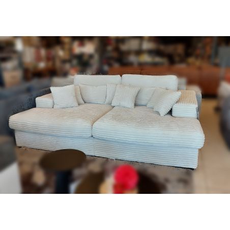 Canapé lounge DOUDOU CONFORT en tissu velours cotelé - profondeur 170 cm