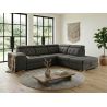 Canapé d'angle en tissu DO BRAZIL avec lit, coffre et 2 poufs