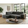 Canapé d'angle en tissu DO BRAZIL avec lit, coffre et 2 poufs