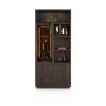 Gijon, armoire 100 cm - 1-porte de verre + 2-portes + 4-niches (+ LED) - Henders and Hazel