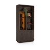 Gijon, armoire 100 cm - 1-porte de verre + 2-portes + 4-niches (+ LED) - Henders and Hazel