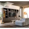 Gijon, armoire 100 cm - 1-porte de verre + 2-portes + 4-niches (+ LED) - Henders and Hazel