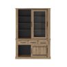 Vitrine 150 cm CURTIS en décor chêne cuivre