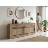 Buffet 221 cm CURTIS en décor chêne cuivre