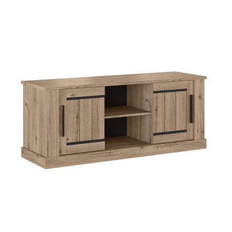Meuble TV 145 cm CURTIS en décor chêne cuivre