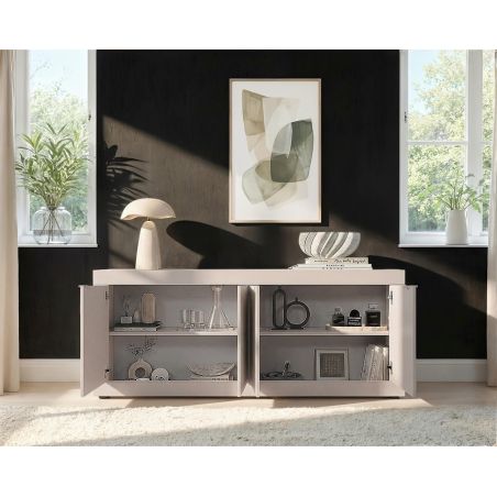 Buffe 207 cm BERGAME CACHEMIRE avec 4 portes