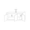 Buffet 160 cm BERGAME CACHEMIRE avec 3 portes