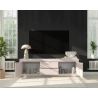 Meuble TV 210 cm BERGAME CACHEMIRE avec 2 portes et 3 tiroirs