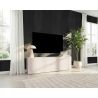 Meuble TV 210 cm BERGAME CACHEMIRE avec 2 portes et 3 tiroirs