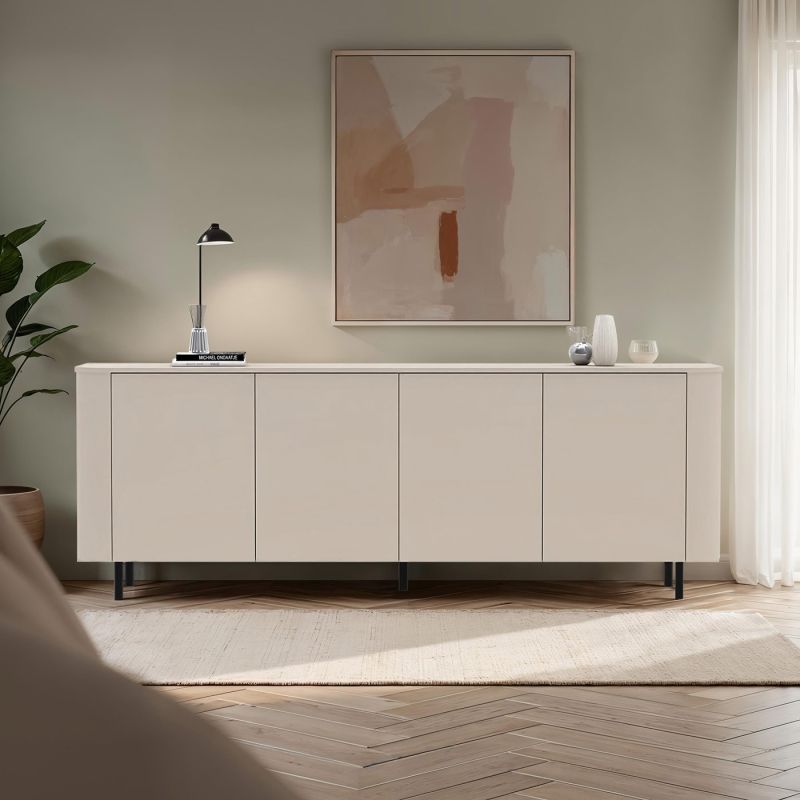 Buffet 230 cm LAGUNA avec 4 portes en coloris cachemire