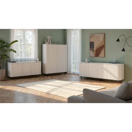 Buffet 230 cm LAGUNA avec 4 portes en coloris cachemire