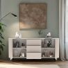 Buffet 180 cm LAGUNA avec 2 portes et 3 tiroirs en coloris cachemire