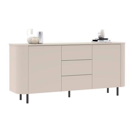 Buffet 180 cm LAGUNA avec 2 portes et 3 tiroirs en coloris cachemire