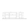 Buffet 180 cm LAGUNA avec 3 portes en coloris cachemire