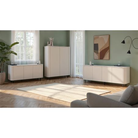 Buffet 180 cm LAGUNA avec 3 portes en coloris cachemire