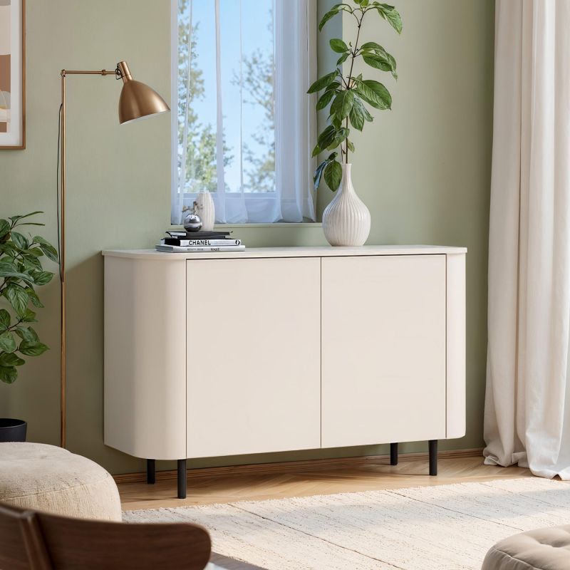 Buffet 130 cm LAGUNA avec 2 portes en coloris cachemire