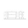 Buffet 130 cm LAGUNA avec 2 portes en coloris cachemire