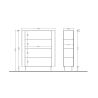 Buffet haut 2 portes LAGUNA en coloris cachemire