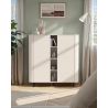 Buffet haut 2 portes et 4 niches LAGUNA en coloris cachemire