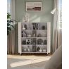 Buffet haut 2 portes et 4 niches LAGUNA en coloris cachemire
