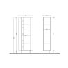 Vitrine 1 porte LAGUNA en coloris cachemire