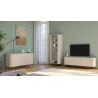 Vitrine 1 porte LAGUNA en coloris cachemire