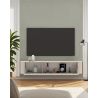 Meuble TV 180 cm LAGUNA avec 1 porte rabattante en coloris cachemire