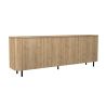 Buffet 230 cm LUCIUS avec 4 portes en décor chêne cadiz