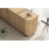 Buffet 180 cm LUCIUS avec 3 portes en décor chêne cadiz