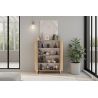 Buffet haut 130 cm LUCIUS avec 2 portes en décor chêne cadiz