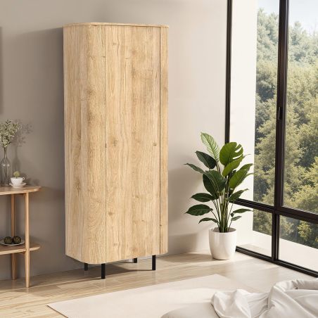 Colonne 80 cm LUCIUS avec 1 porte en décor chêne cadiz