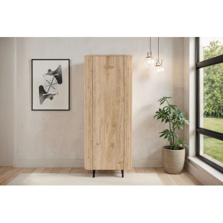 Colonne 80 cm LUCIUS avec 1 porte en décor chêne cadiz