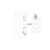 Vitrine 80 cm LUCIUS avec 1 porte en décor chêne cadiz