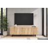 Meuble TV 180 cm LUCIUS avec 3 portes en décor chêne cadiz
