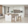 Table ilot de cuisine 160 cm OCTAVE avec 2 portes et 3 niches