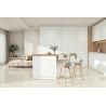 Table ilot de cuisine 160 cm OCTAVE avec 2 portes et 3 niches
